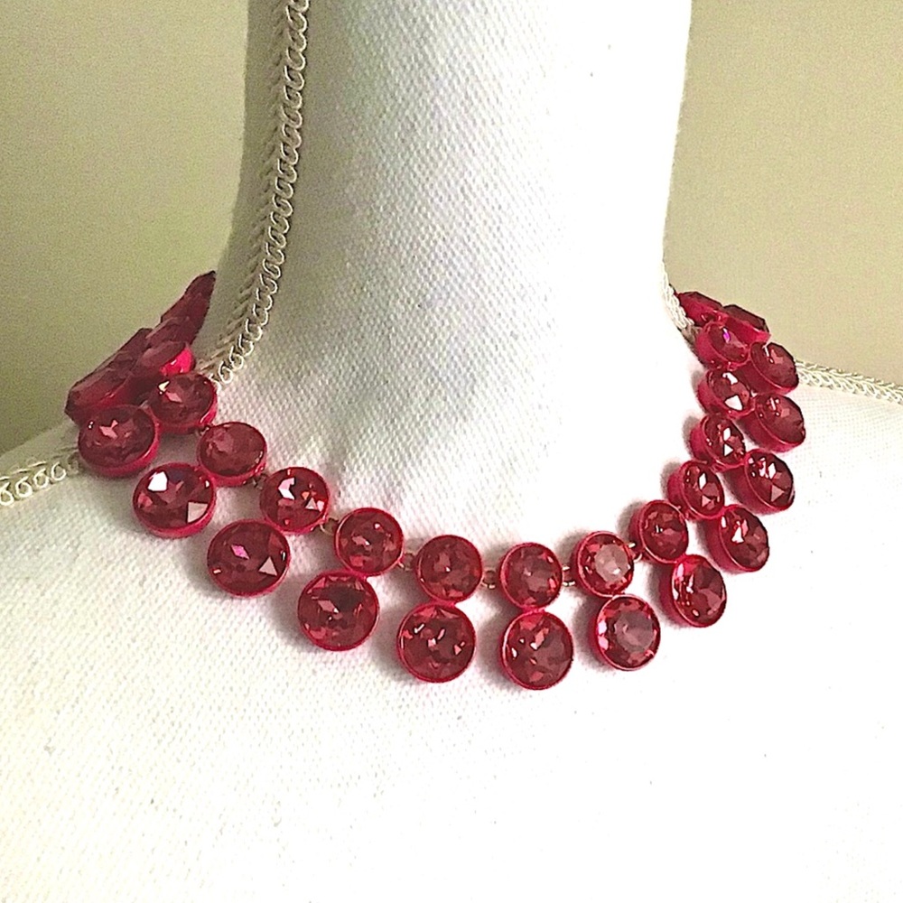 J.CREW Crystals Gemstones Statement Necklace New With Tag - Picture 4 of 7